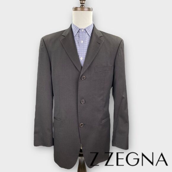 Z Zegna Other - $1107 Z Zegna Blazer Mens 42R Drop 8 Slim Fit Wool 3 Button Jacket Micro Striped